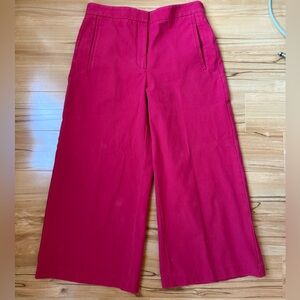Ann Taylor Hot Pink Wide Leg Cropped Pants